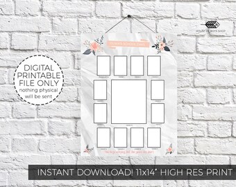 School Photo Template Frame Mat Yearly School Photos Printable School Years Mat