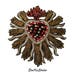 amazing beaming / flaming HEART 3D rhinestone & beads applique PATCH, iron on, stick on or sew on, large sparkly crystal heart