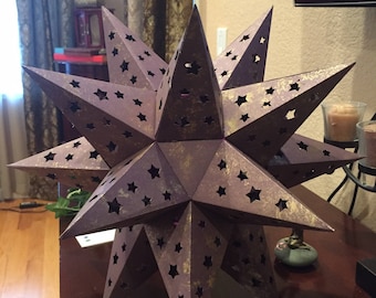 Large Geometric Star Lamp