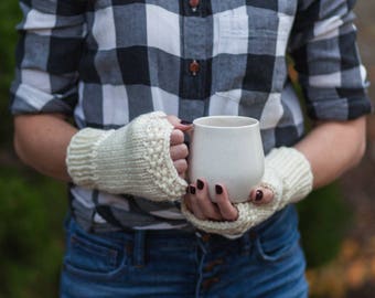 Knit Fingerless Gloves Wrist Warmers