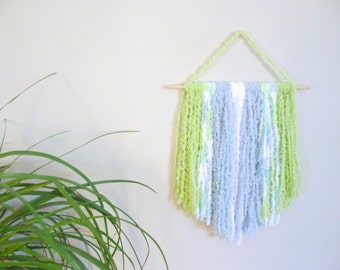 Nursery Wall Hanging Nursery Decor Baby Girl Nursery Baby Boy Nursery Gender Neutral Nursery Wall Art Lime Green Baby Blue Aqua Blue White
