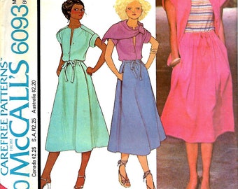 McCall's 6093 Misses Stretch knit Top, Skirt And Scarf Pattern, Size 20, Bust 42, UNCUT