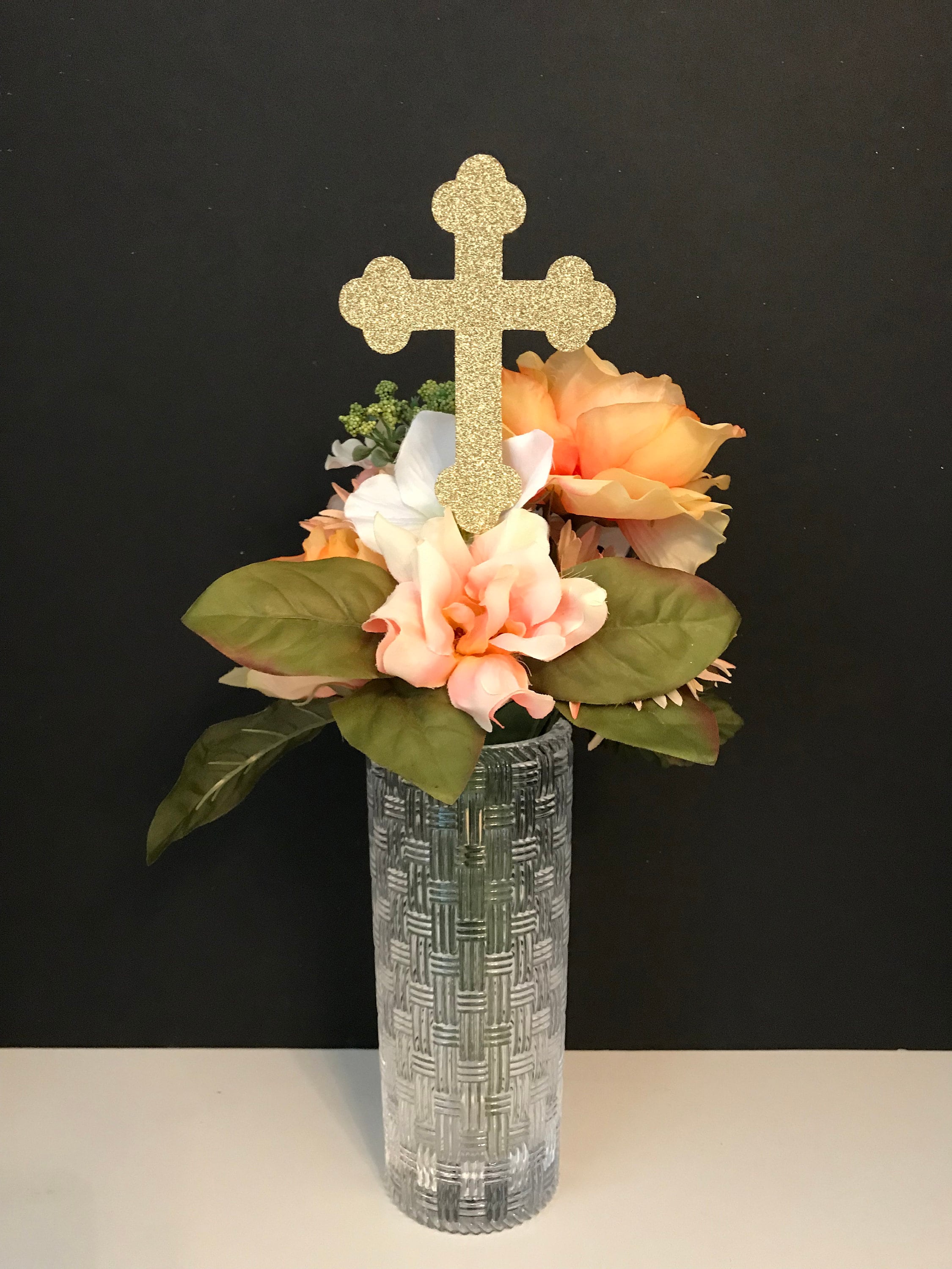 Baptism Centerpieces Christening Centerpieces Gold Glitter