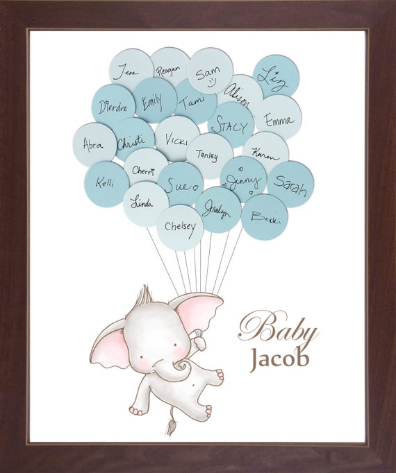 Baby Shower Guest Book Elephant Guest Book Alternative