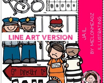 Jail clip art - LINE ART
