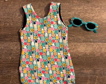 Pineapple Leotard, Summer Leotard, Girls Leotard, Dance Leotard, Leotard for Girls, Gymnastics Leotard, Ballet, Pineapple Dream