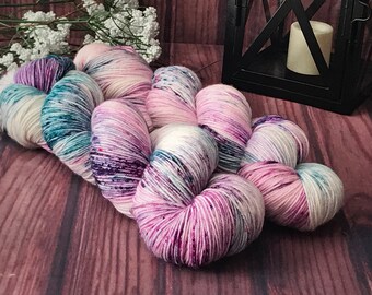Sock Yarn, Hand Dyed Yarn, Indie Dyed Yarn, Merino Wool Yarn - Wild Rosemary on Simple Sock