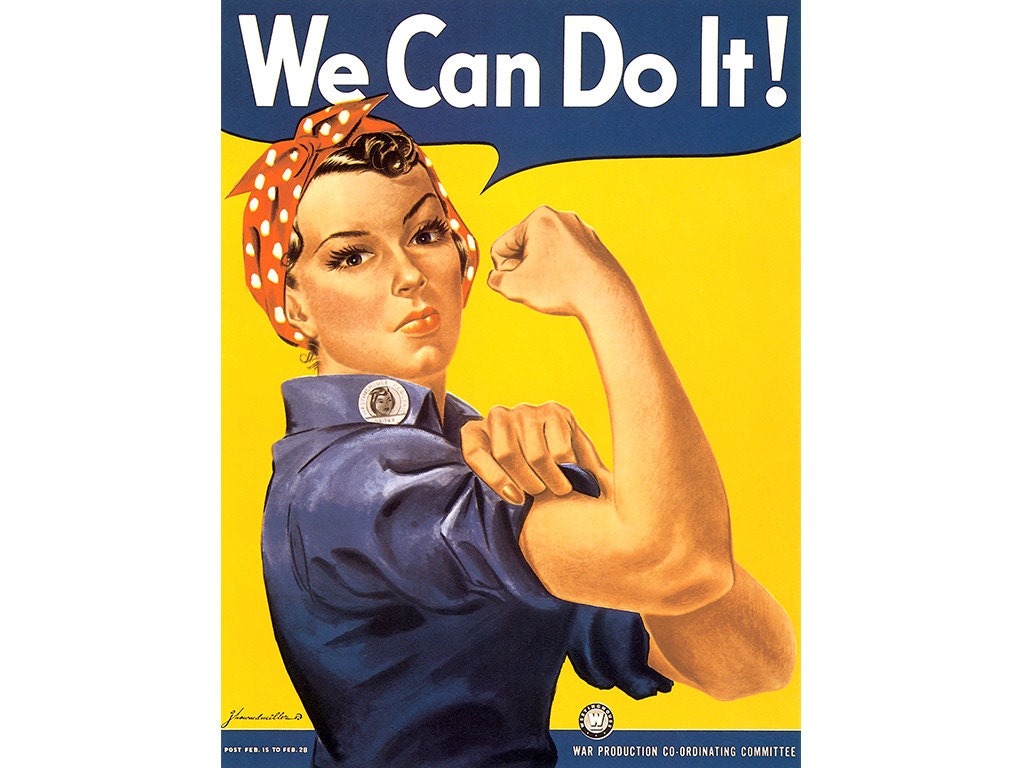 WW2 Poster Propaganda Poster We Can Do It Rosie the