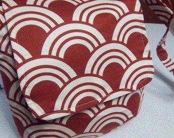1130 Red and White Flap Bag