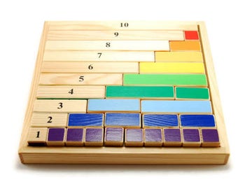 Montessori mathematical wooden game - content of numbers (ages 4-8 )