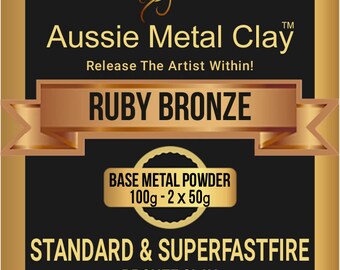 Aussie Metal Clay SuperFlex Ruby Bronze 100 grams / Flexable Bronze Metal Clay /