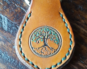 Summer Tree Handcrafted Leather Key Fob