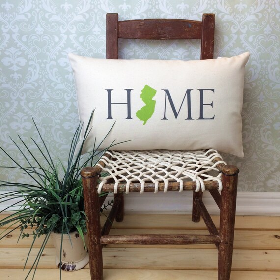 New Jersey Pillow Long Pillow Home Pillow State Pillow