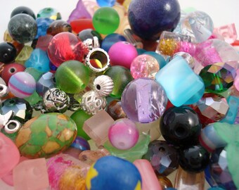 Destash Beads, Destash Bead Mix, Destash Lot, Jewelry Supplies, Beading Supplies, Bead Soup, Assorted Beads, Glass Beads, Bulk, Mixed Beads