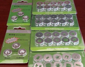 Brand NEW Full 46 piece collection of Makin's extruder disc & clay core adaptors including the just released set D