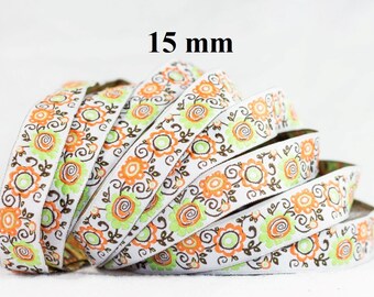 to order! 10 m couture lace embroidered jacquard * 15 mm wide