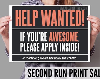 printable now hiring signs