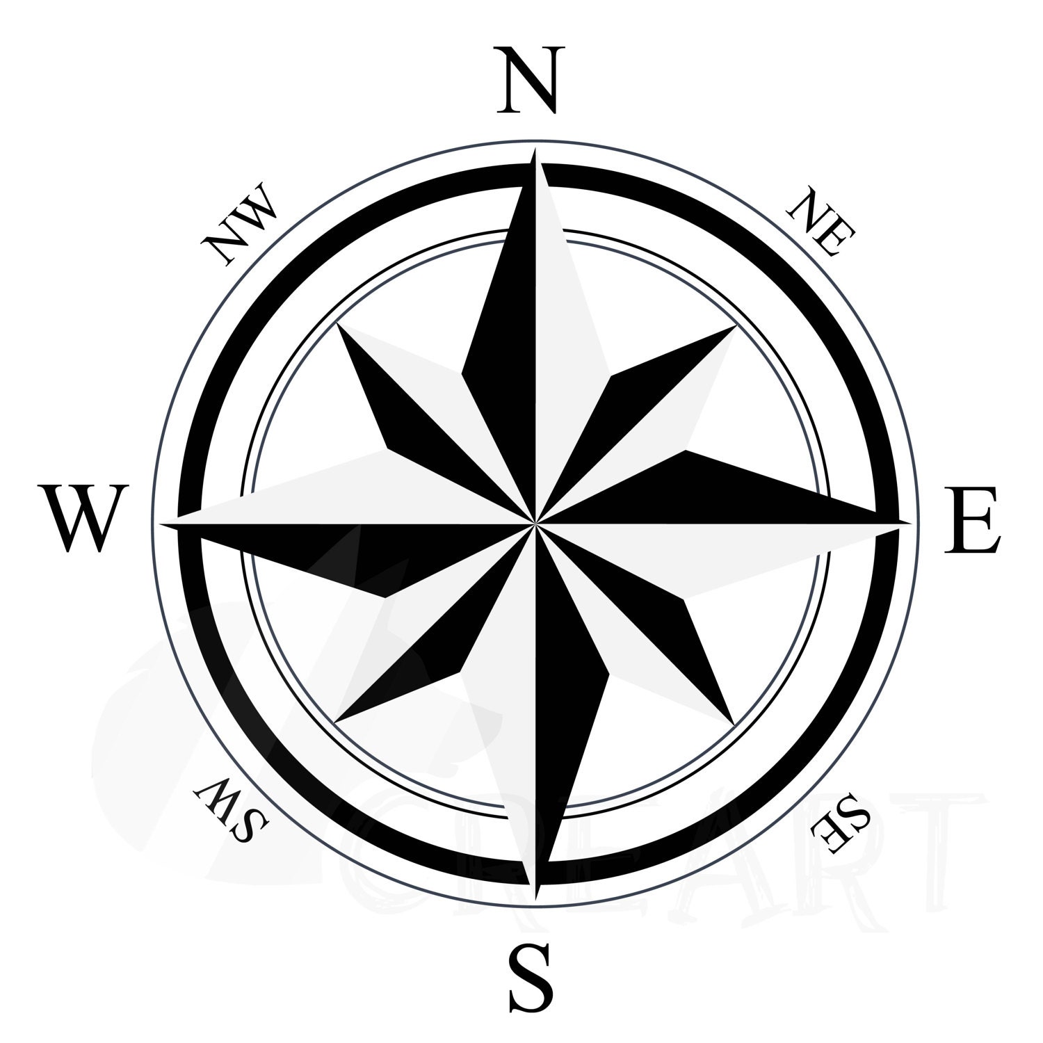 Compass Silhouette Pack Eps Png Pdf Svg Vector Illustrator Andcorel Files Included