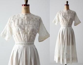 antique Edwardian white dress