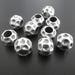 10 pcs GOLF BALL metal bead, 925 Sterling silver plated, Antique Silver High quality, Made in Europe - ZM415