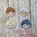 Golden Ladies Felties (set of 4) UN-CUT