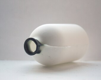 English fine bone china medium bottle with burnt effect- apothecary bottle - bud vase