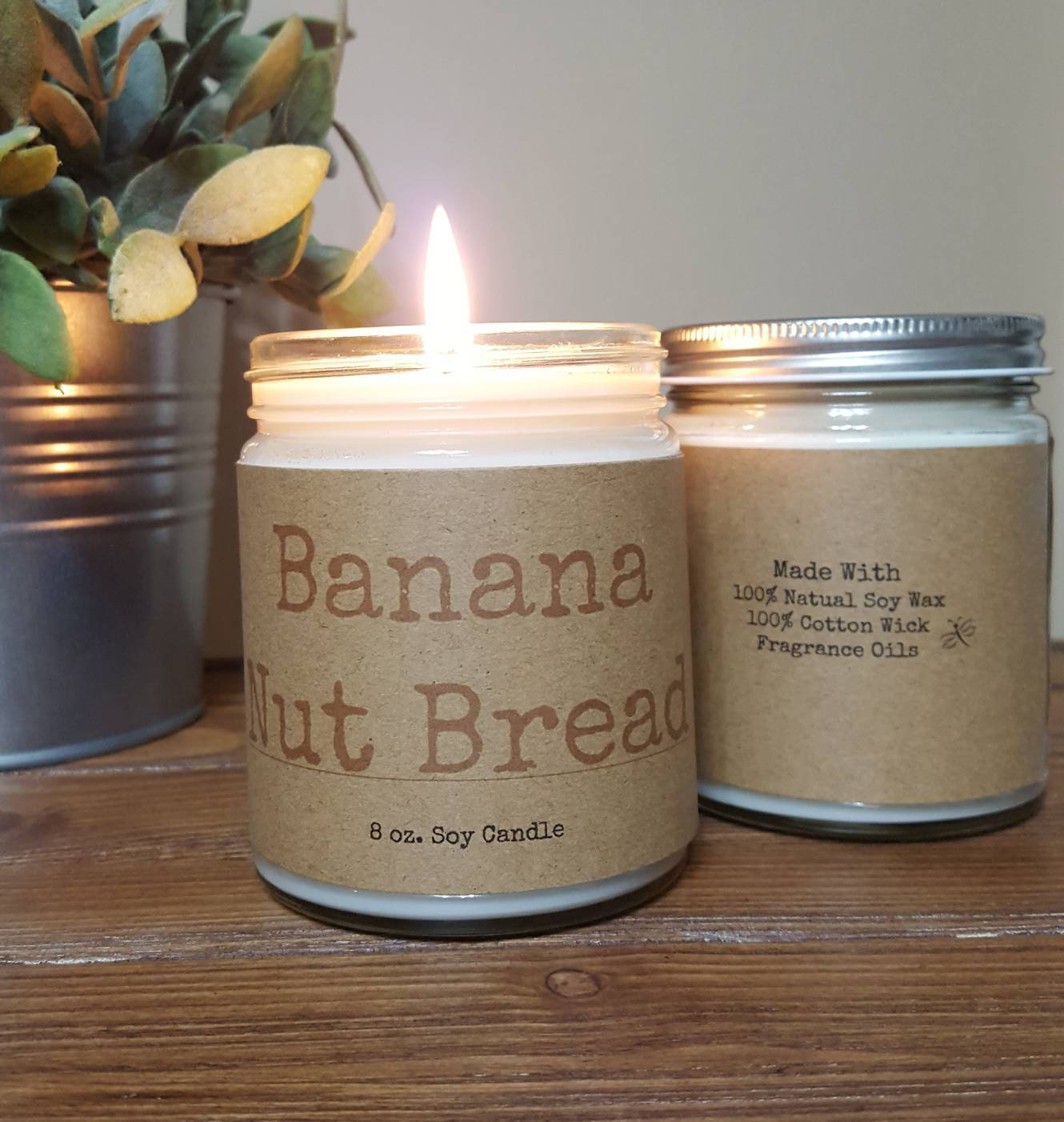 Banana Nut Bread Soy Candle personalized candle food candle