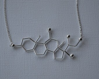 Biolojewelry - Cortisol Molecule Necklace