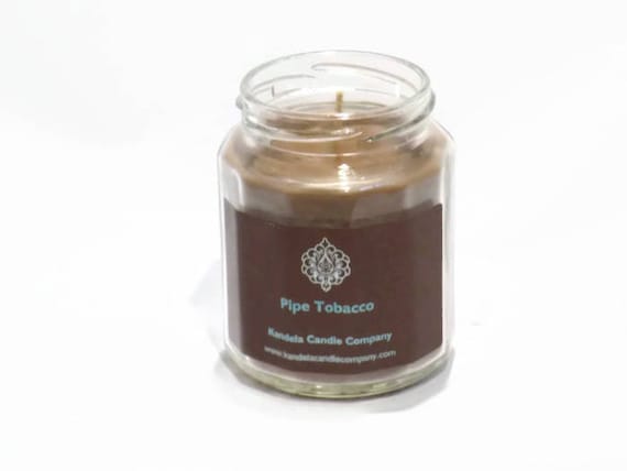 New! Pipe Tobacco Scented Candle in Twelve Sided Jar