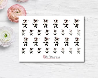 Exercise Panda Stickers | Workout Stickers | Fitness Stickers | Vinyl Stickers | Erin Condren Life Planner Stickers | Animal Stickers | ECLP