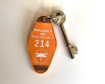 The Dragonfly Inn - Gilmore Girls - Hotel Room Key Ring - Keychain - Laser Cut Acrylic