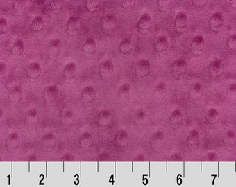 Raspberry Dimple Minky from Shannon Fabrics, Cuddle®, Dimple Dot Fabric, Embossed, Designer Fabric, Fabric by the Yard, Sorbet, Berry