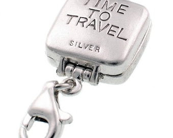 Welded Bliss Sterling 925 Silver Charm. Opening Filigree Travel Clock, Clip Fit WBC1192