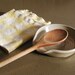 Spoon Rest / Holder - Cream/ Off White/ Bone with Spiral Center