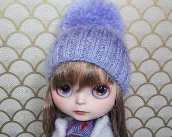 Multicolor Ombre Mohair Blythe Hat | Pompom Hat