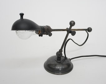 Brass Table Lamp Vintage Industrial Inspired Machinist Light UL Listed