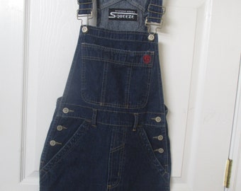 bib Overall shorts Dungarees, Blue Jean Overall size Small overall shorts cargo bib overall short shorts