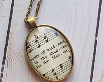 Vintage Hymn Necklace from Hymnbooks