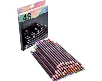 48 Professional Grade Oil Based Colored Pencils For Artist Including Skin tone Pencils For Coloring Drawing And Sketching