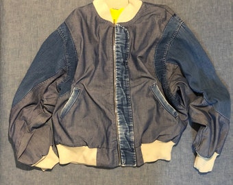 FRENCH DENIM BOMBER jacket