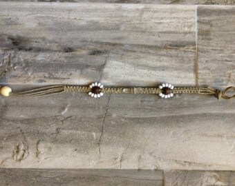 Hemp Crystal Center Bracelet/Anklet