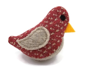 Birds of a Sweater Catnip Cat Toy - Red and Cream