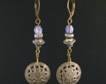 Antique button earrings Vintage button earrings Art deco button earrings Art deco earrings Vintage earrings Antique earrings