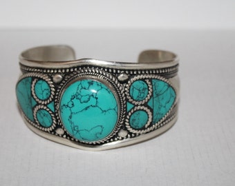 Turquoise Bracelet, Boho bracelet, Silver Bracelet, Turquoise jewelry, Navajo Bracelet, Turquoise Bangle, Turquoise cuff, Turquoise lover