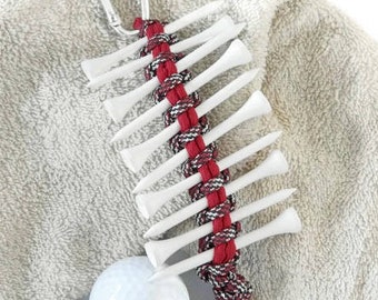 Tee Caddy, Tee Holder, Gift for Golfer, Golf Tee Holder, Golf Accessory, Golf Tee, Golf Gift, Golf Tee Organizer, Paracord Tee Holder