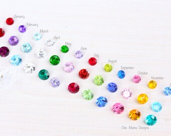 Add a Birthstone for Floating Lockets, Round and Heart Shaped Birthstones for Memory Locket, Floating Birthstone Charms