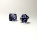 Tiny Deep Violet Jewels Artisan lampwork bead pair - Small 10mm handcrafted beads in a crystal shape-Deep Violet Crystal Bead - Gift for Her
