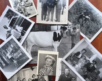 Assortment of 10 Vintage Found Black and White Photographs