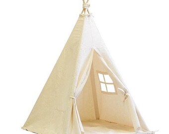 Teepee, Play Tent, Kids Teepee, Children's Teepee, Teepee Tent, Tipi, Playhouse, Baby Gift ,Natural Teepee, Baby Teepee,Indoor Tent,Canvas,