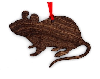 Wooden Mouse Ornament